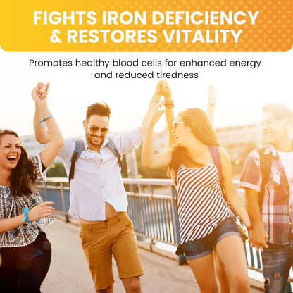 Duo De Hierro Liquido Con Folato Vitamina C B6 B12 Para Anemia Y Energia