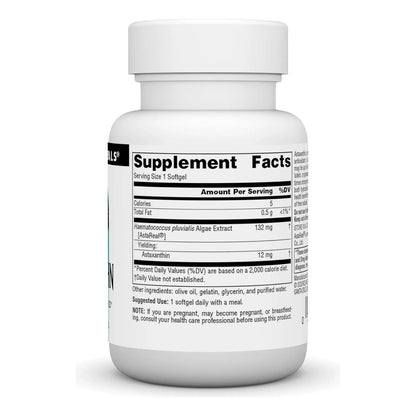 Astaxantina 12 Mg Antioxidante Carotenoide 30 Capsulas Blandas Source Naturals