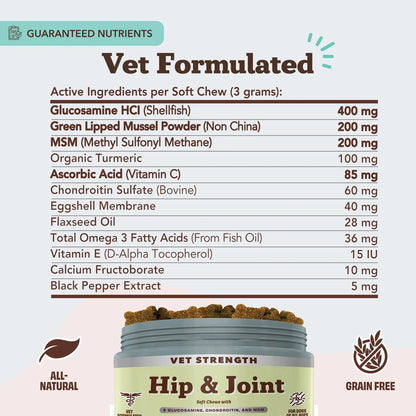 Masticables Naturales Para Perros Mayores Soporte Articular 90 Unidades Alivia Dolor Artritis