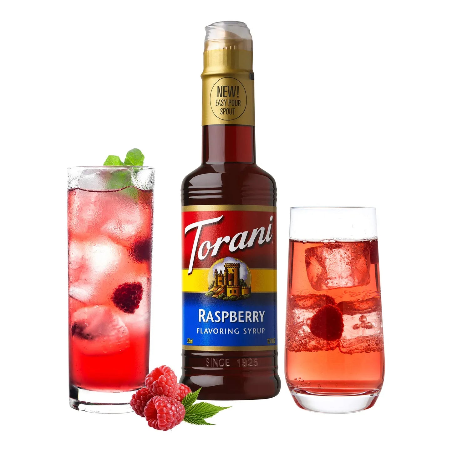 Sirope De Frambuesa 375 Ml Pack X4 Botellas Sabor Natural Usa
