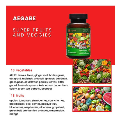 Suplemento De 36 Frutas Y Verduras Para Salud Digestiva Y Nutrición Completa