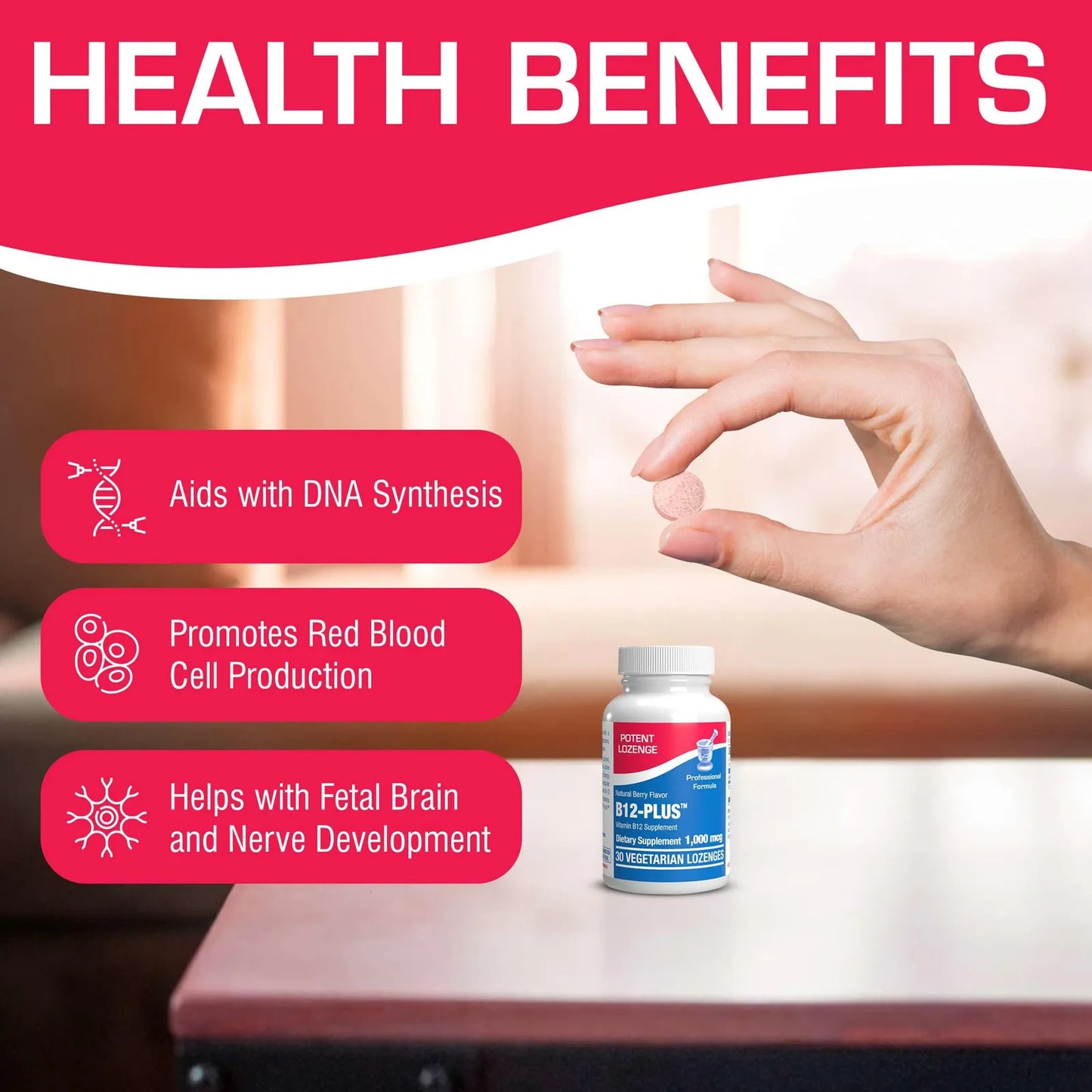 Vitamina B12 Metilcobalamina 1000 Mcg Energía Nervio Ocular Y Cerebral 30 Unidades