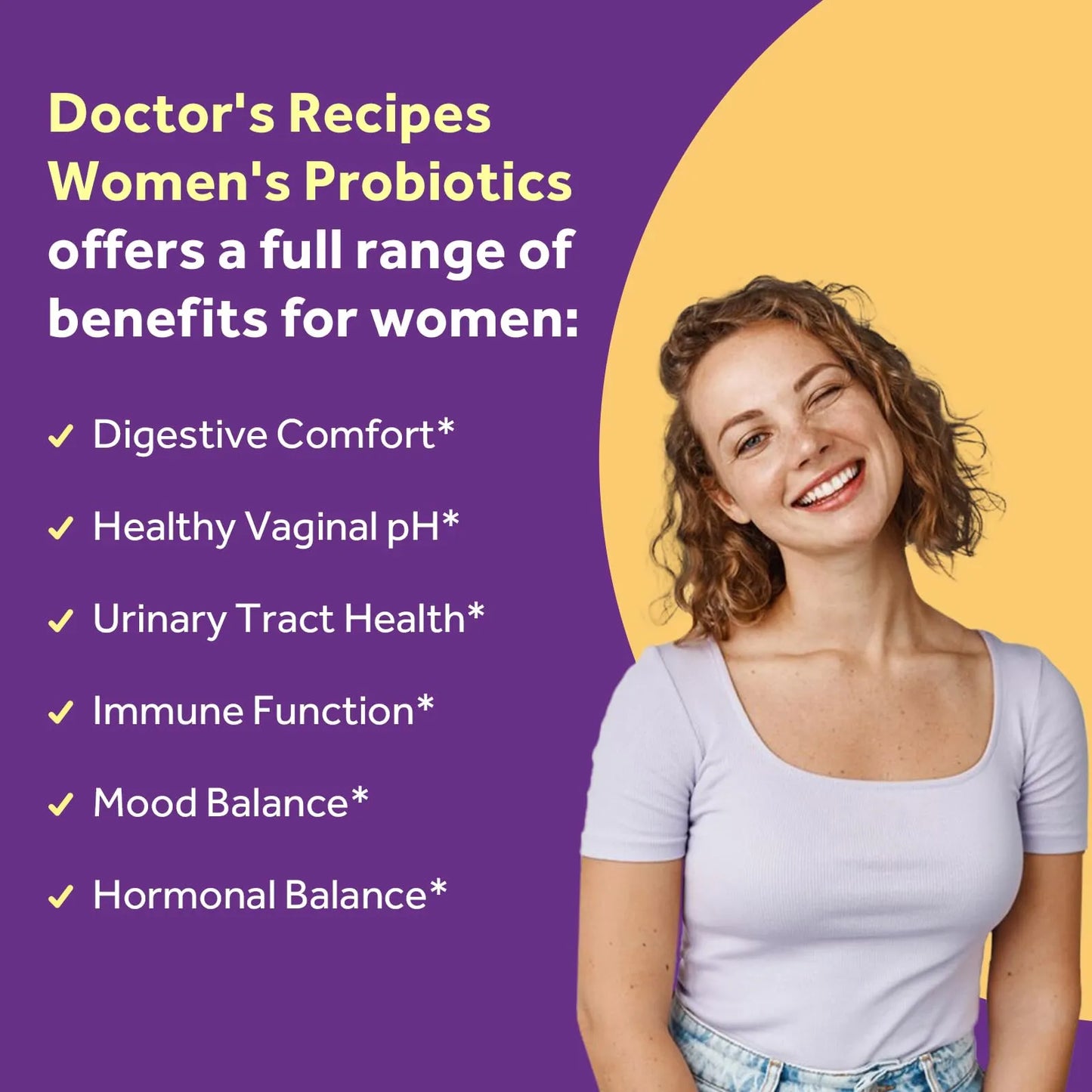 Probióticos Para Mujeres 100 Mil Millones UFC 18 Cepas Con Prebióticos Y Vitaminas