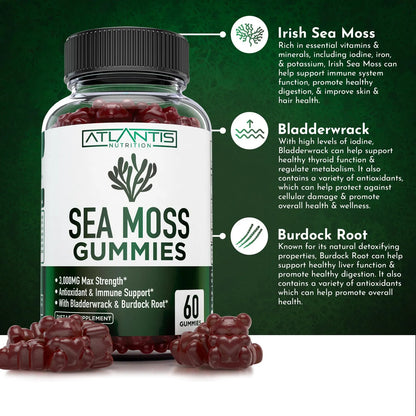 Gomitas De Musgo Marino Irlandés 3000 Mg Con Vitaminas Y Minerales