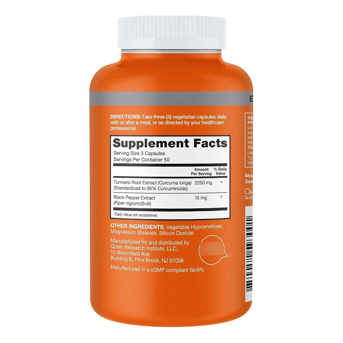 Curcumina De Cúrcuma Con Pimienta Negra 2250 Mg 95 Curcuminoides Absorción Mejorada