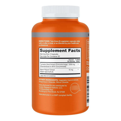 Curcumina De Cúrcuma Con Pimienta Negra 2250 Mg 95 Curcuminoides Absorción Mejorada