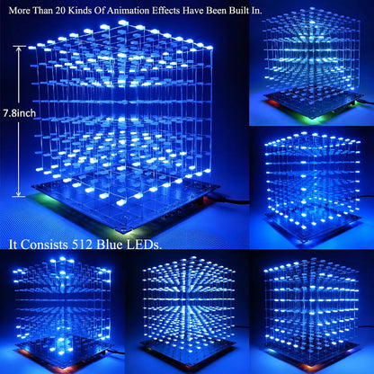 Kit De Luz Led 3D Icubesmart Para Bricolaje 31x31x31 Educativo Y Divertido