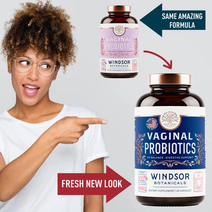 Windsor Botanical Probióticos Vaginales Mujeres 19 Mil Millones CFU Salud Íntima Y Digestiva