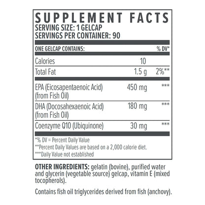 Omega 3 Y Coq10 90 Capsulas Salud Corazon Cerebro Energia
