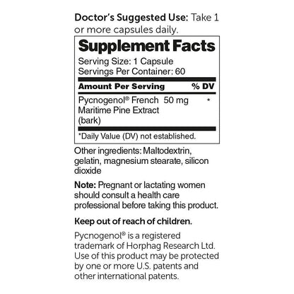 Pycnogenol Grado Clinico 60 Capsulas Antioxidante Salud Integral