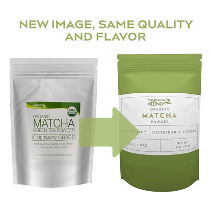 MatchaDNA Organico Culinario Matcha Te Verde Polvo 16 Oz Energia Natural Y Versatilidad En Cocina