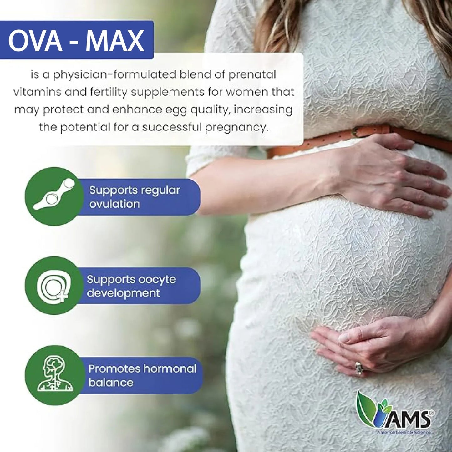 Vitaminas Prenatales Ova Max 120 Capsulas Mejora Fertilidad Y Ovulacion