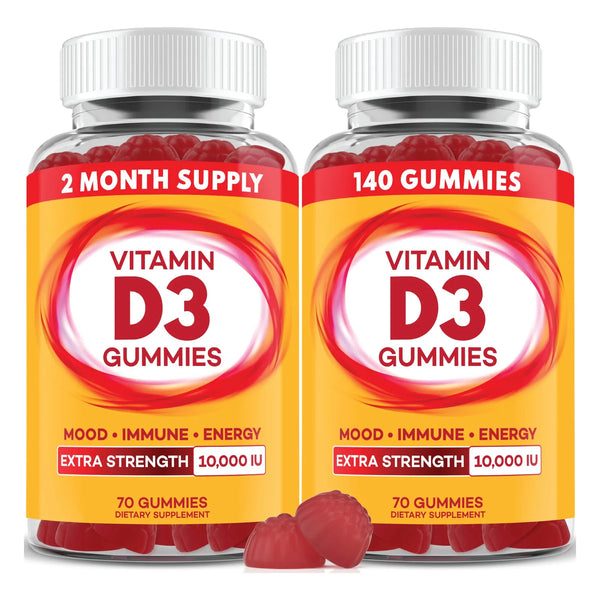 Gomitas De Vitamina D3 10000 Ui 250 Mcg Huesos Dientes Musculos 140 Unidades