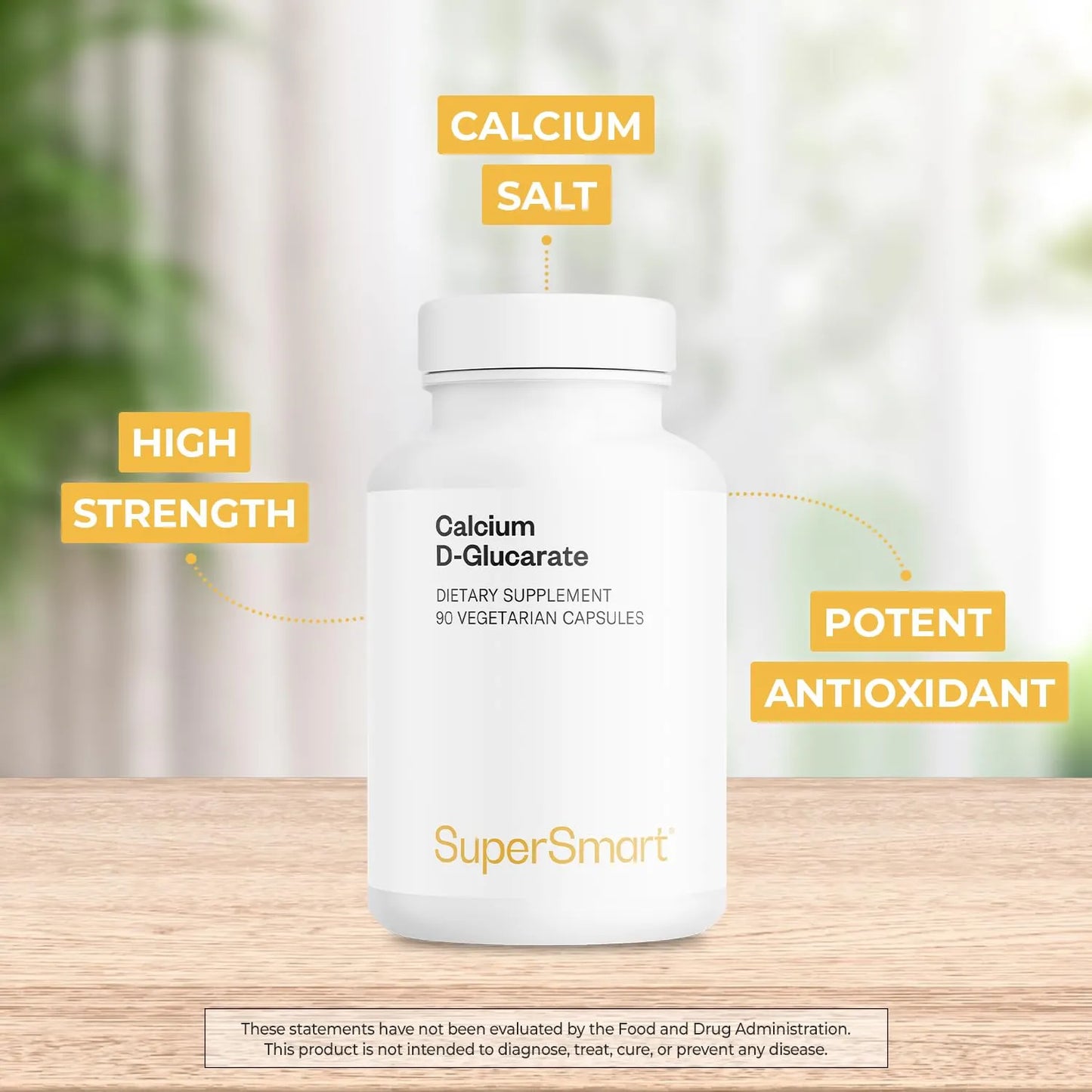 D Glucarato De Calcio 1500 Mg 90 Cápsulas Antioxidante Y Desintoxicante Natural