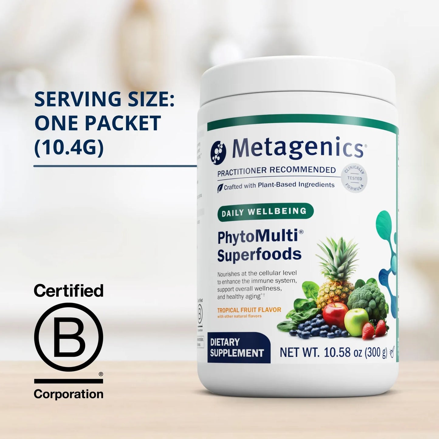 PhytoMulti Superfoods Polvo De Frutas Y Verduras 29 Porciones Sabor Tropical