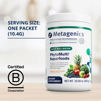PhytoMulti Superfoods Polvo De Frutas Y Verduras 29 Porciones Sabor Tropical