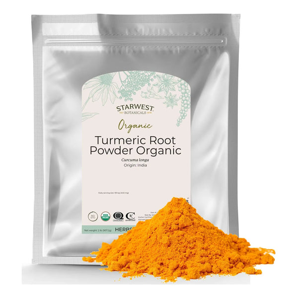 Polvo De Raíz De Cúrcuma Orgánica 907 Gramos Para Cocina Y B
