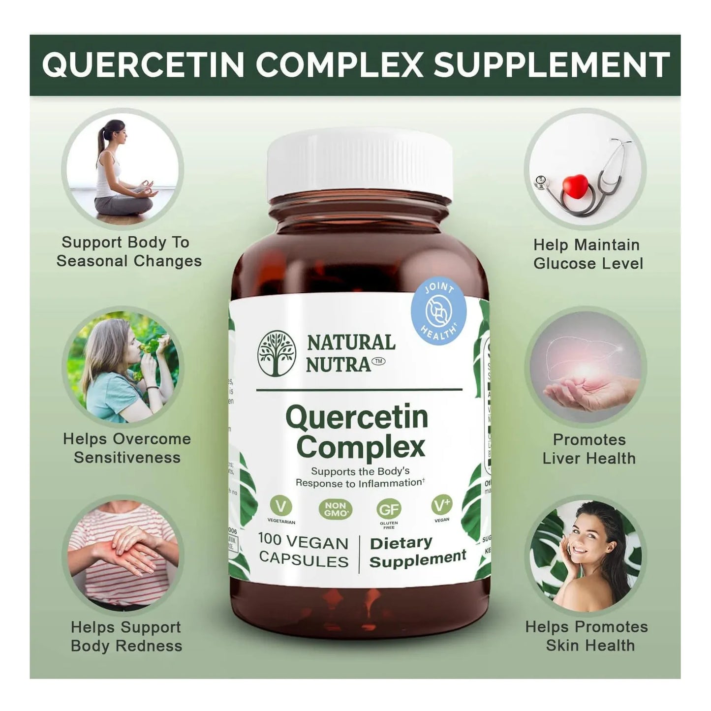 Complejo Quercetina Bromelina Vitamina C 100 Capsulas Suplemento Natural