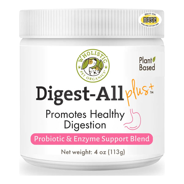 Wholistic Digest All Plus Probióticos Para Perros Y Gatos Con Enzimas Digestivas 4 Onzas
