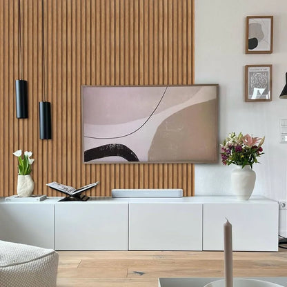 Papel Tapiz Vinilo Autoadhesivo Madera Rejilla 3D Fácil Instalación
