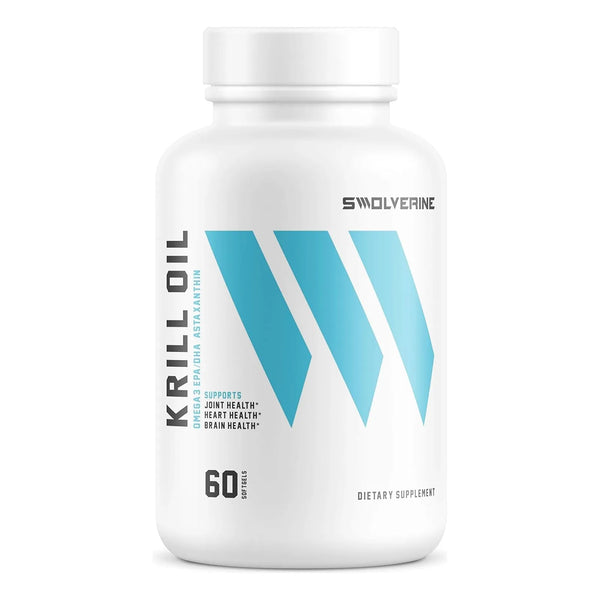 Aceite De Krill 500 Mg Con Astaxantina Omega 3 Epa Dha Absorción Rápida Swolverine