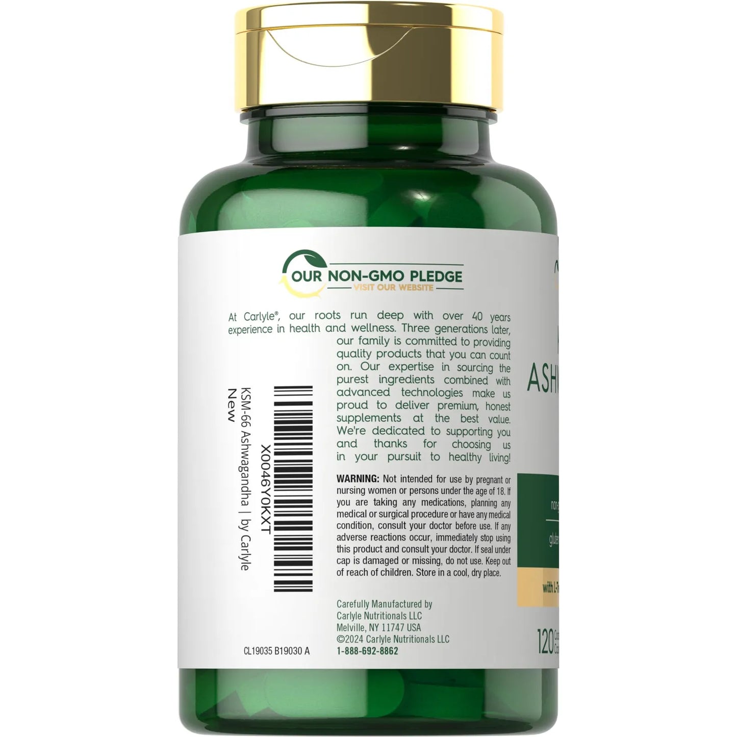Ashwagandha KSM66 600mg Con LTeanina 120 Comprimidos Vegano Sin Gluten