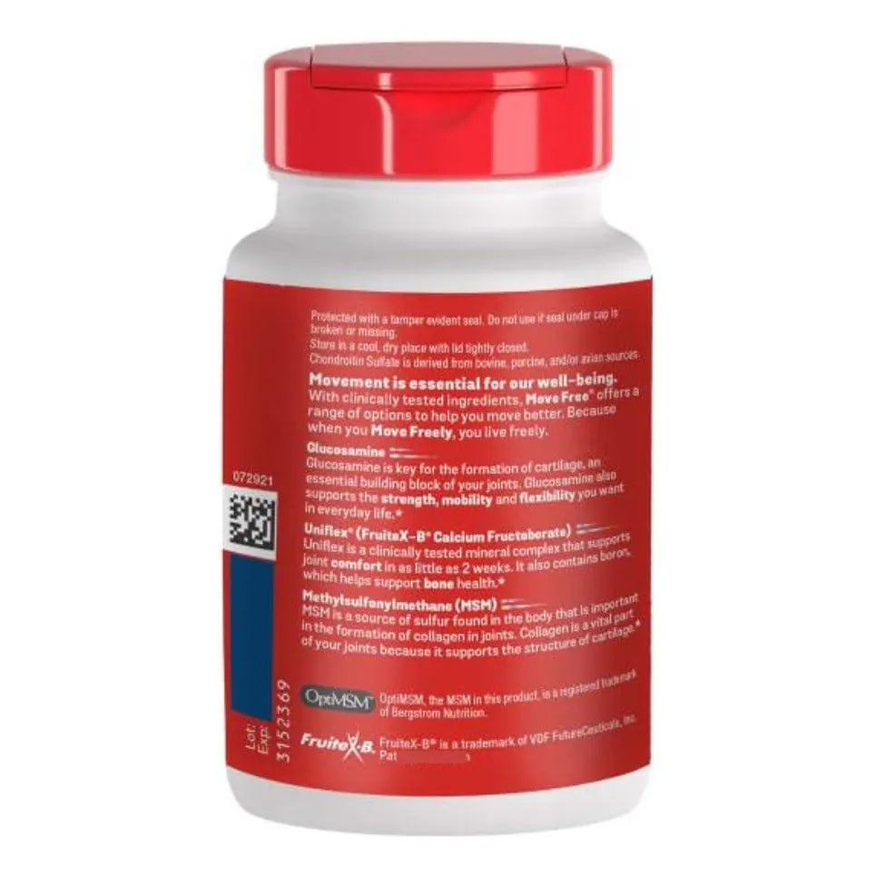 Conjunto Move Free Glucosamina Condroitina Avanzado Plus MSM Soporte Articular 40 Días