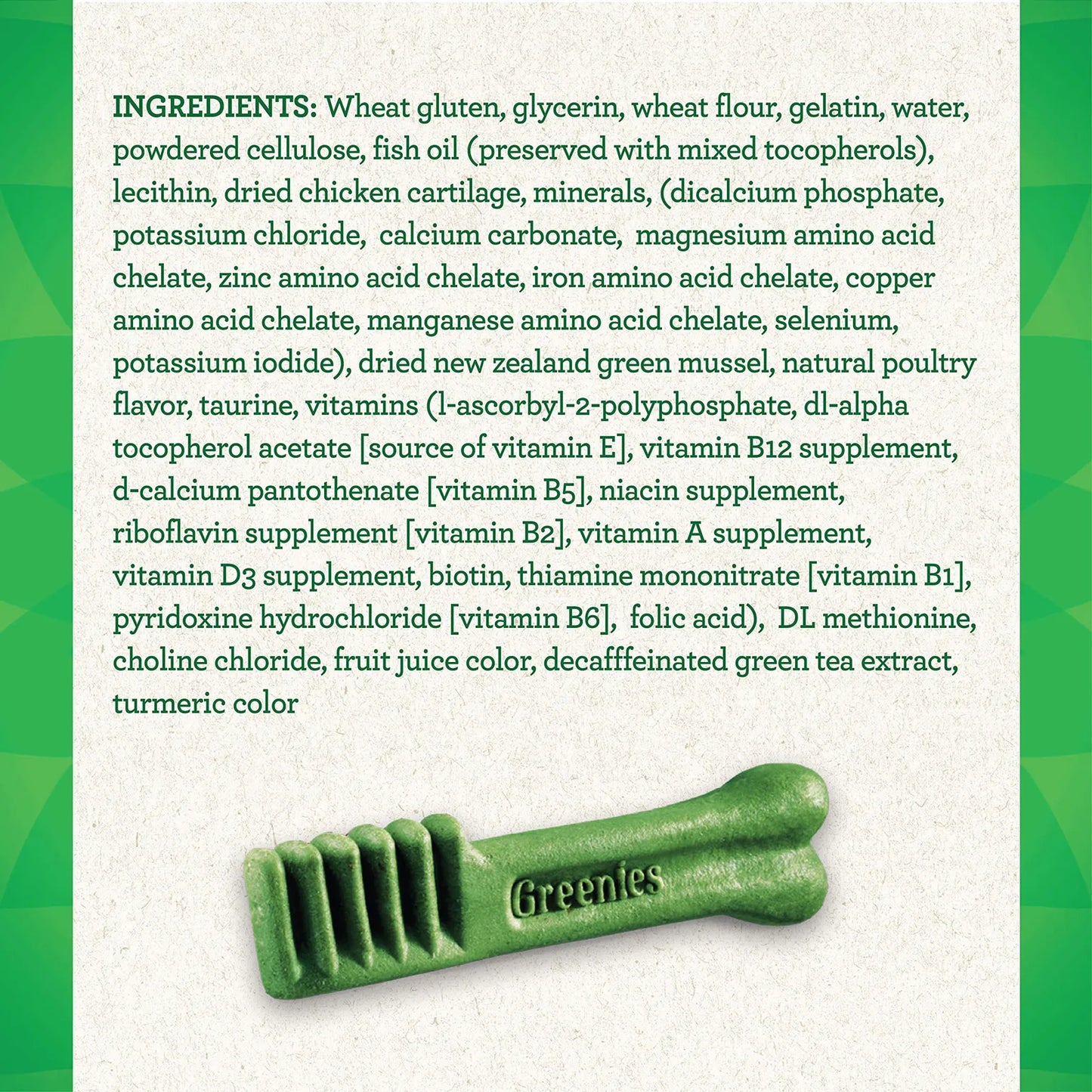 Golosinas Dentales Naturales GREENIES Aging Care Para Perros 27 Onzas