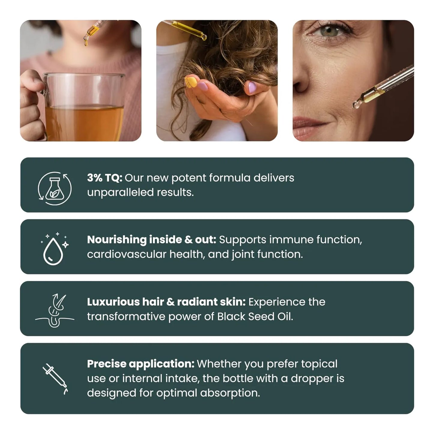Aceite De Semilla Negra 100 Ml Liquido 3 Timoquinona Prensado En Frio Para Piel Cabello Y Salud