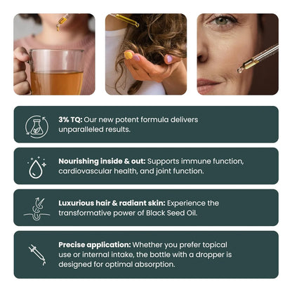 Aceite De Semilla Negra 100 Ml Liquido 3 Timoquinona Prensado En Frio Para Piel Cabello Y Salud