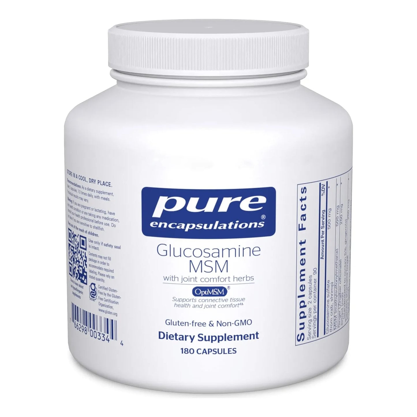 Capsulas De Glucosamina Msm Soporte Articular 180 Unidades Movilidad