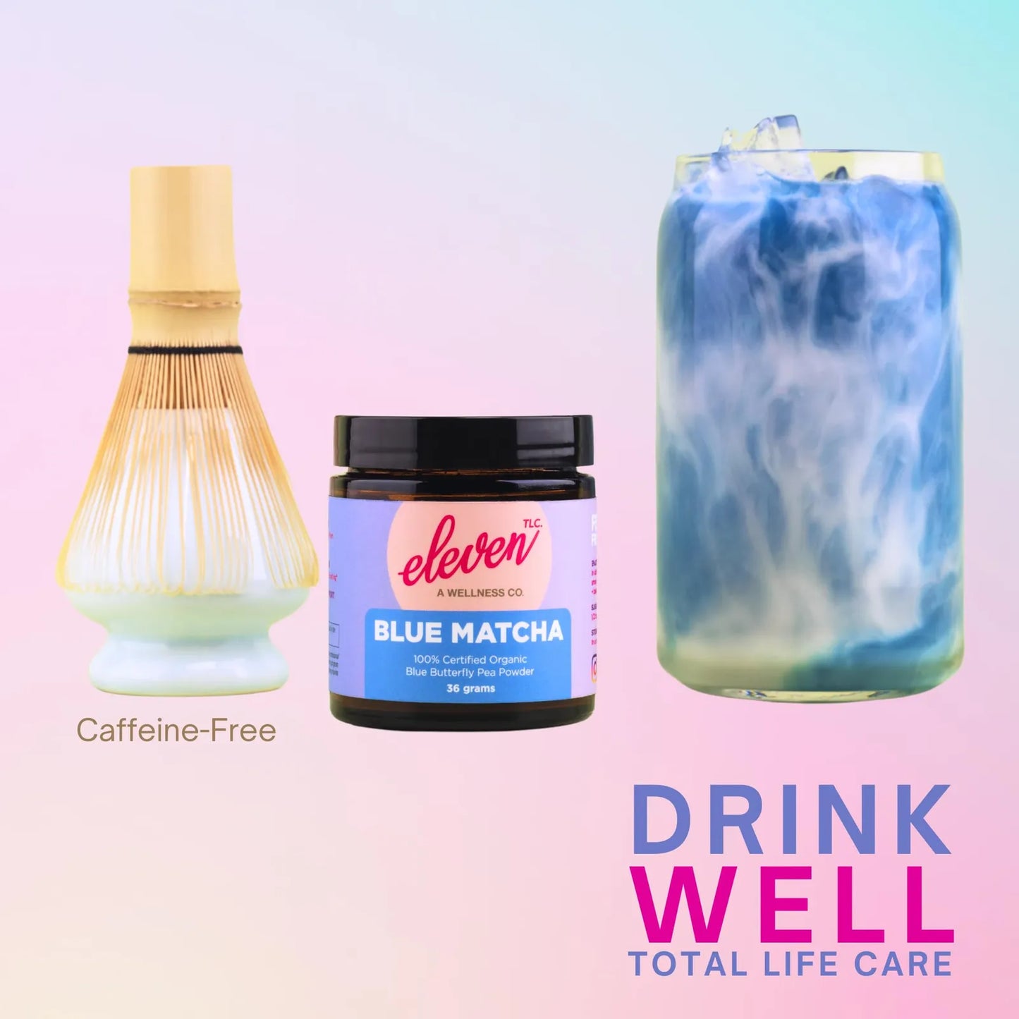 Polvo De Matcha Azul Orgánico Con Flor De Guisante Mariposa Antioxidante