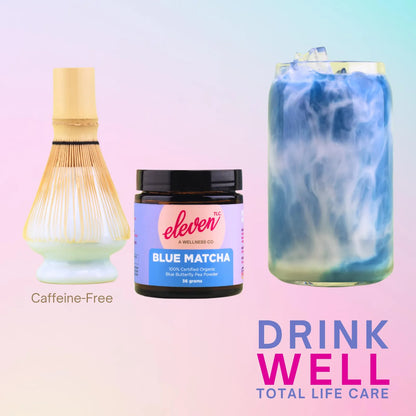Polvo De Matcha Azul Orgánico Con Flor De Guisante Mariposa Antioxidante
