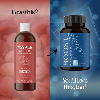 Champú De Argán Sin Sulfatos Maple Holistics Cabello Dañado Brillo Intenso