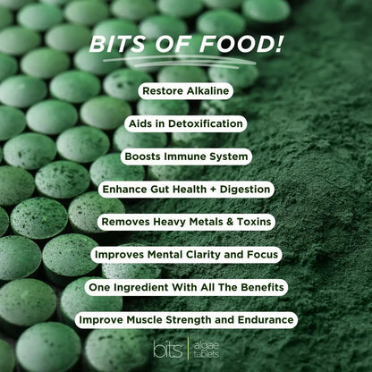 Tabletas Orgánicas De Chlorella RECOVERYbits Superalimento Vegano