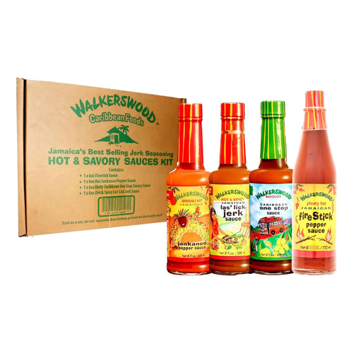 Kit De Salsas Picantes Y Saladas Caribeñas Walkerswood 4 Frascos Sabores Auténticos