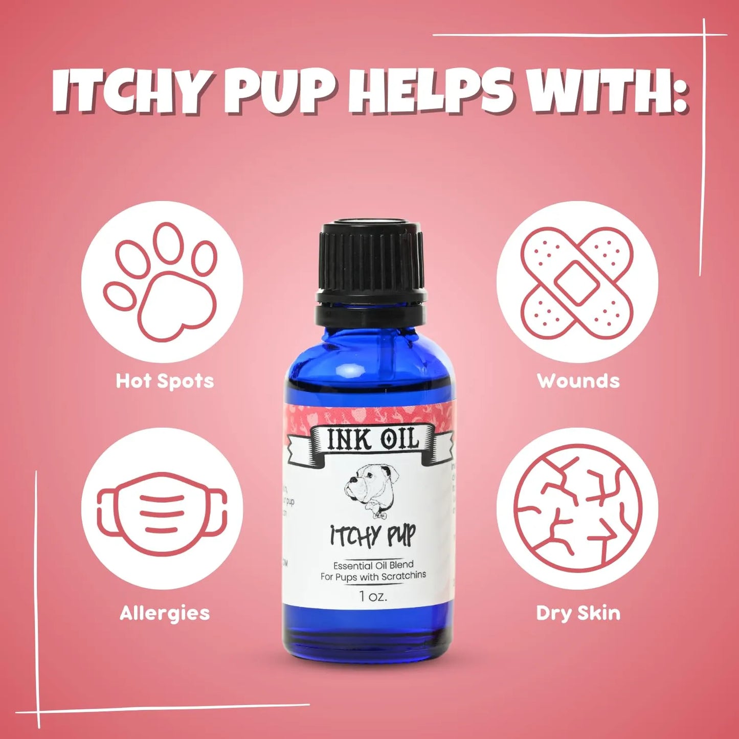 Aceite Para Cachorros Alivio Picazón Piel Seca Erupciones 100 Natural
