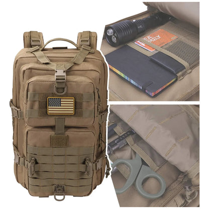 Mochila Táctica Militar Hannibal Tactical 36L Resistente Al Agua Con Sistema Molle