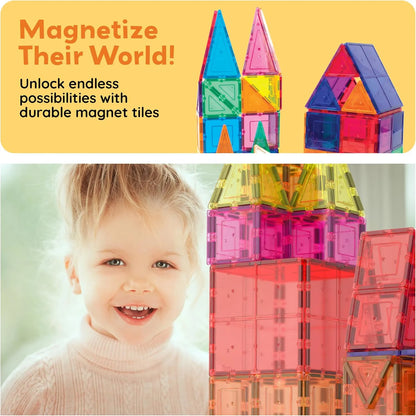 Set De 60 Bloques Magneticos Educativos Para Creatividad Infantil