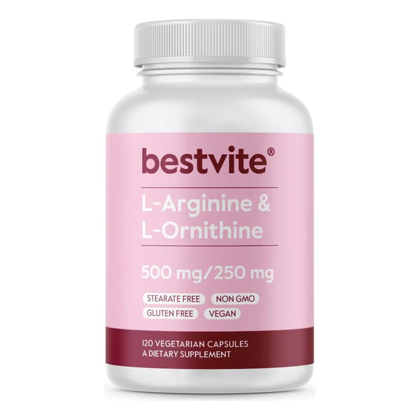 L Arginina L Ornitina 500 250 Mg 120 Capsulas Veganas Sin Aditivos Certificado GMP