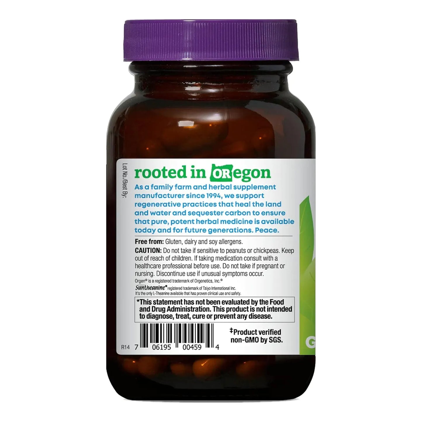 Suplemento De L Teanina Para Alivio Natural Del Estrés 90 Cápsulas Veganas