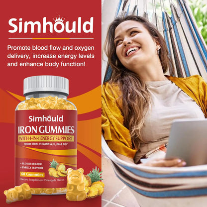 Gomitas De Hierro 80 Mg Con Vitaminas A C B Para Energía Y Vitalidad
