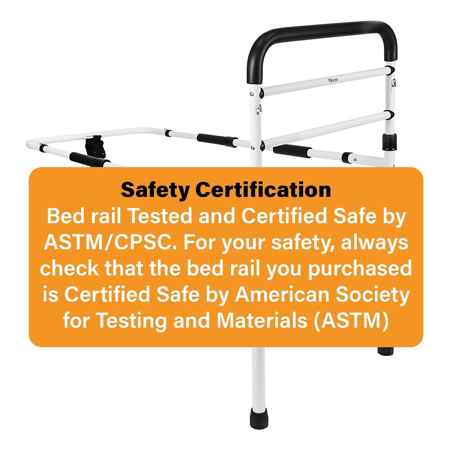 Riel De Cama Ajustable Para Adultos Mayores Certificado ASTM CPSC Soporte 300 Lbs