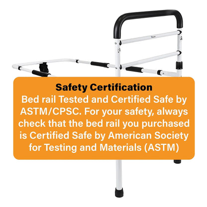 Riel De Cama Ajustable Para Adultos Mayores Certificado ASTM CPSC Soporte 300 Lbs