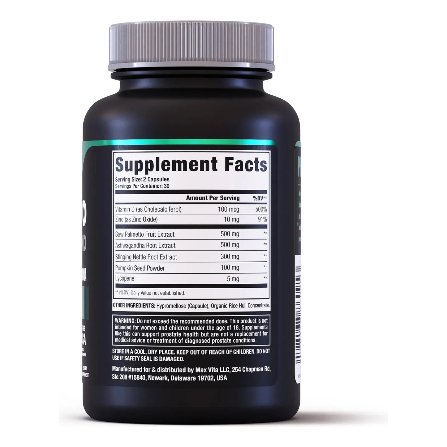 Suplemento Próstata Premium Saw Palmetto Ortiga Ashwagandha Licopeno 60 Cápsulas