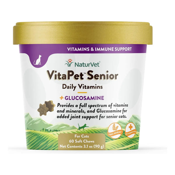 Vitaminas Con Glucosamina Para Gatos Mayores 90 G Mejora Articulaciones Y Movilidad