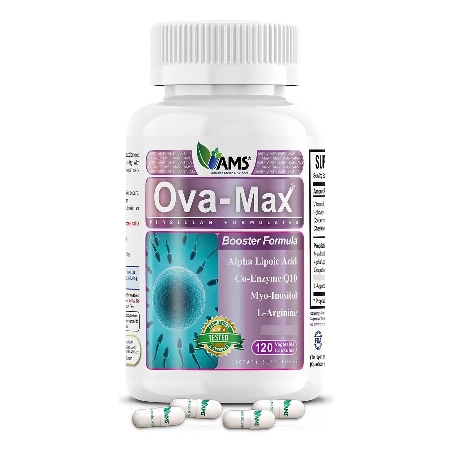 Vitaminas Prenatales Ova Max 120 Capsulas Mejora Fertilidad Y Ovulacion