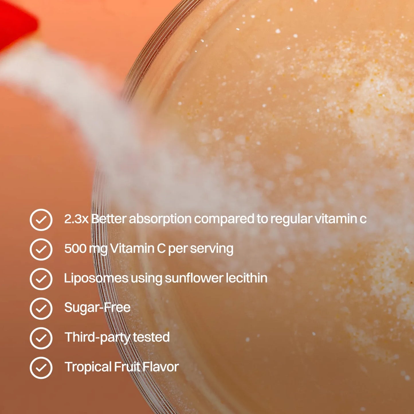Polvo De Vitamina C Liposomal Saborizado 500 Mg Antioxidante Y Energia