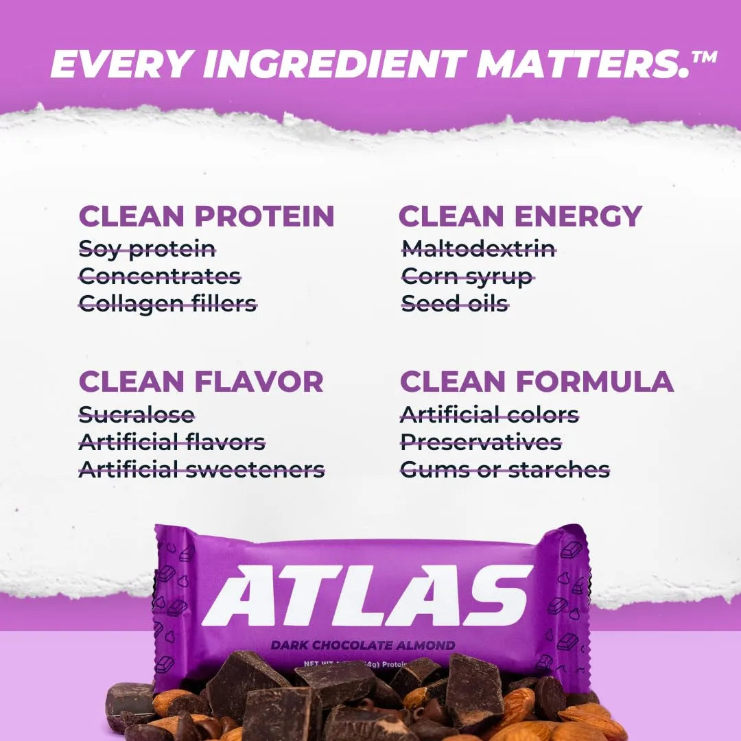 Barras De Proteína Keto De Chocolate Atlas Mind + Body Con Ashwagandha 10 Unidades
