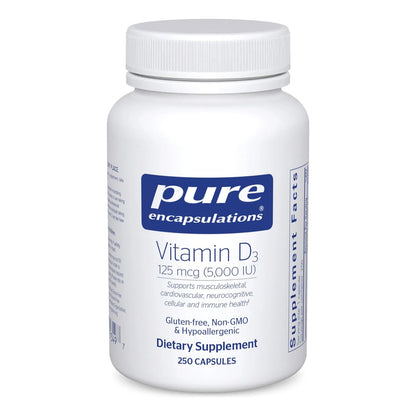 Capsulas Puras Vitamina D3 5000 IU 125 Mcg 90 Unidades Fortalece Huesos E Inmunidad